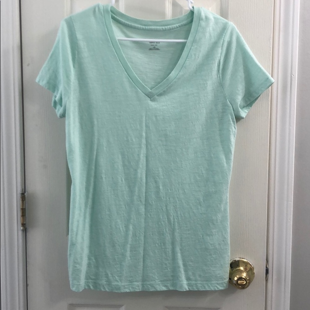 Mint V Neck Tee